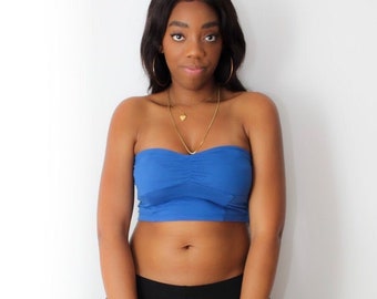 Blue Crop Tube Top, Cropped Tube Top, Crop Tops For Women, Cropped Top, Sexy Crop Tops, Cropped Top Woman, Crop Top Teens, Blue Tube Top