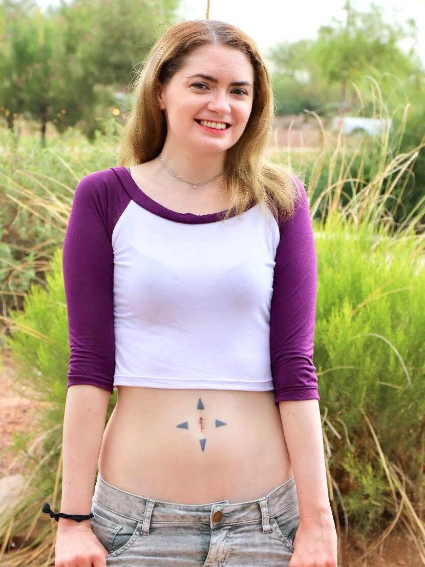 women's baseball crop top
