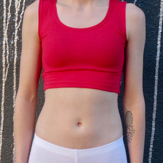 Red Crop Top Cropped Tank Top Form-fitting Lyla's Crop Tops for Women Cropped  Top Belly Shirt Belly Top Tank Top 