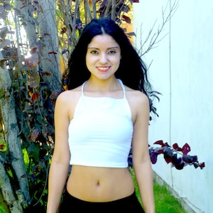 White Halter Crop Top, Crop Tops For Women, Cropped Top, Sexy Crop Tops, Crop Tops Teens, Cropped Top Woman, Tank Top, Form Fitting