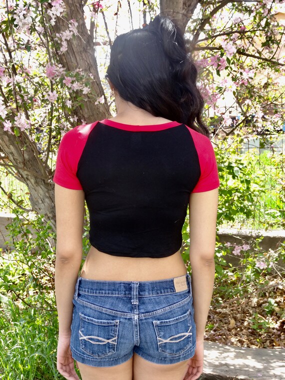 Red Baseball Crop Top Cropped Baseball 