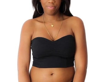 Black Crop Tube Top, Cropped Tube Top, Crop Tops For Women, Cropped Top, Sexy Crop Tops, Cropped Top Woman, Crop Top Teens, Black Tube Top