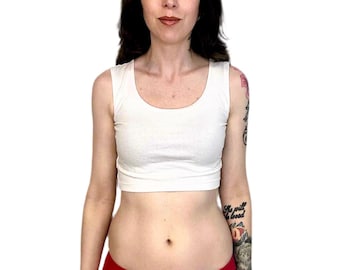 Top corto blanco, top corto sin mangas, ajustado, top corto personalizado, tops cortos para mujer, top corto, camiseta de vientre, top de vientre, camiseta sin mangas,