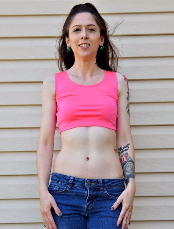 Neon Pink Crop Top Cropped Tank Top Form-fitting Lyla's Crop Tops for Women  Cropped Top Belly Shirt Belly Top Tank Top -  Canada