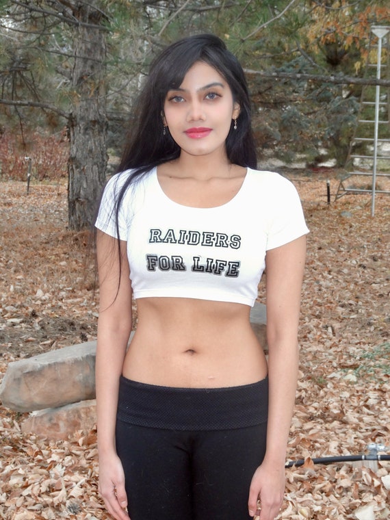 Short Sleeve Crop Top Football Oakland 