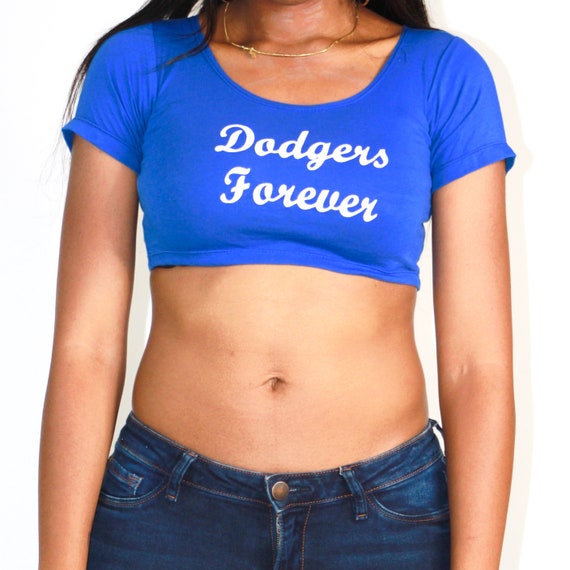 lylascroptops Dodgers Crop Top, Blue Crop Top, Cropped Baseball Tee, Los Angeles Crop Top, Crop Tops for Women, Dodgers Shirt Women, Baseball Crop Top