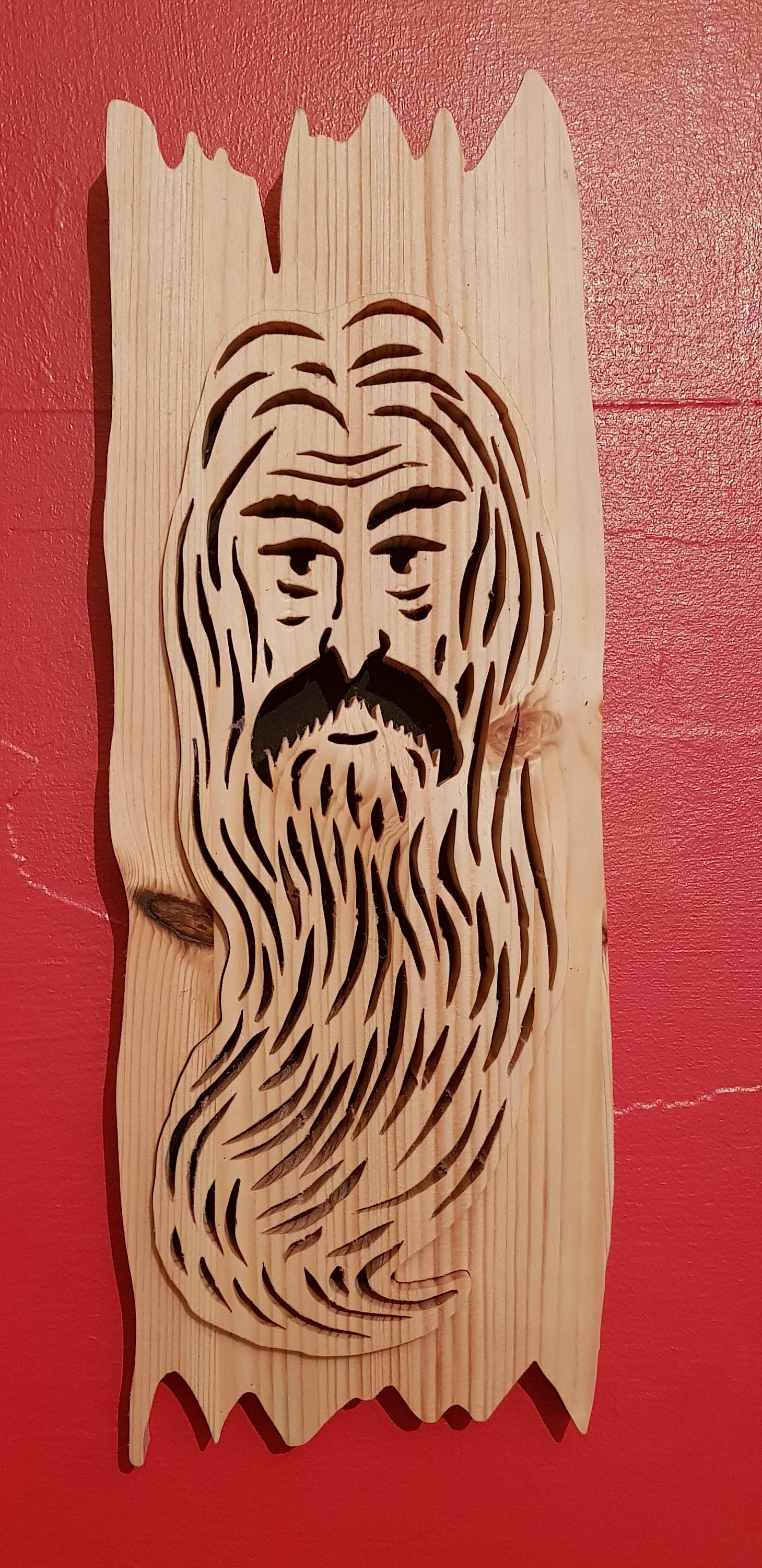 Wood Spirit Cut Hand Made Scroll Saw Wall Decor Art Unique Etsy