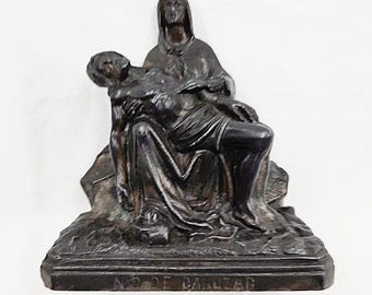 La Pieta Statue in Bronze after Michelangelo From Our Lady of Cahuzac, Auch, France  Circa 1890 8 x 4.5 x 8.5 Centimetres Beautiful Detail