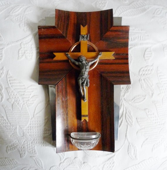 フランス30sアンティーク聖水盤アールヌーボー十字架 聖水盤・2|フランスアンティーク雑貨【Sibora】 フランス30s