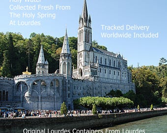 Lourdes Holy Water 10 Litres Collected Fresh From the Grotto at Lourdes, Purpose Made Lourdes Containers