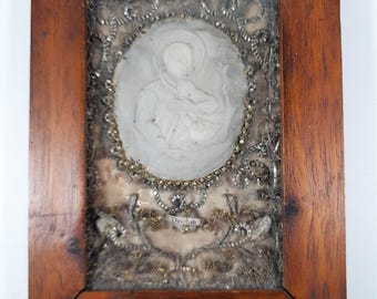 Holy Reliquary with Relics of St. Deodatus, St. Aurelie & St. Felicity | Roman Martyrs | Vintage Catholic Devotional, Very Rare Circa 1830