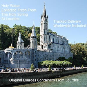 Lourdes Water 500 ml Collected Fresh From the Grotto at Lourdes, Purpose Made Lourdes Containers, Holy Water FREE Shipping Worldwide