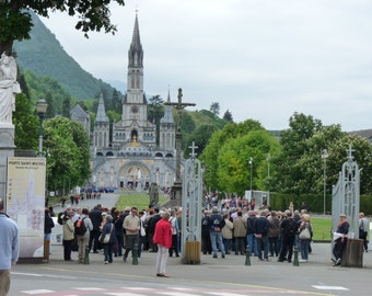 Lourdes Water 1 Litre Collected Fresh From the Grotto at Lourdes In Purpose Made Plastic Lourdes Containers, FREE Shipping Worldwide