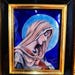 Limoges Enamel Of The Virgin Mary, by Pierre Bonnet Master Enameller Of France, French Religious Enamel From Limoges France circa 1930 image 3