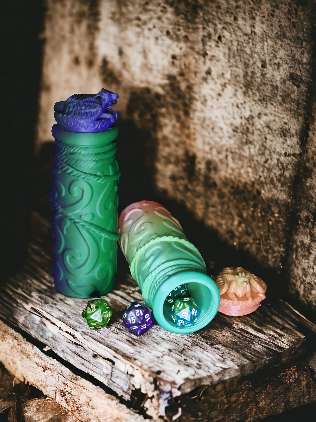 D20 Dice Box in Magic Potion Vial Designs, RPG, DICE, 3D Printed ...