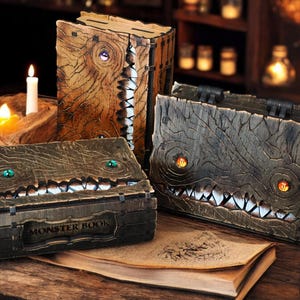 Monster book Mimic, Dice Book DND, Dungeons and Dragons Dice Box, Handmade D&D Dice Goblin, Dice gremlin