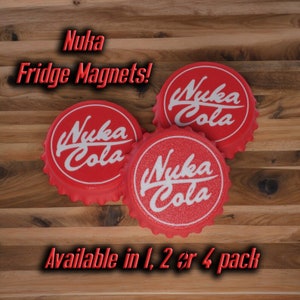 Nuka Cola Bottle Cap Fridge Magnet – 3D Printed Fallout Gaming Decor