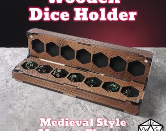 ダンジョンズ＆ドラゴンズギフト - 木製サイコロ収納ボックス：ドラゴンスケールD&D