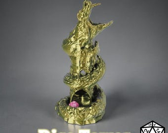 Snake Attack Dice Tower, Dice roller, DND, RPG, D20 tabletop gaming gift Basilisk