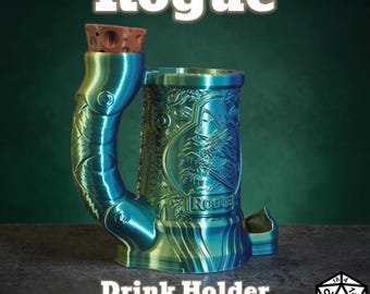 Dungeons and Dragons Gift - Rogue Can Holder and Dice Roller Combo