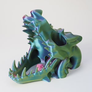 3D Printed Dragon Skull Dice Tower: RPG Dice Roller