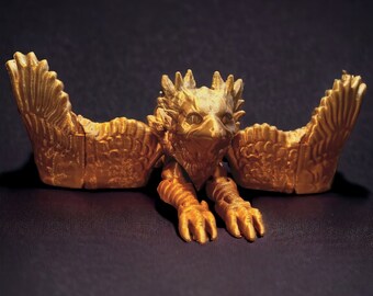 Articulated Griffin Fidget Toy: 3D Printed Desk Decor