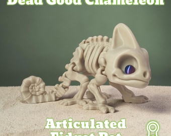 Dead Good Chameleon-skelethuisdier, gelede, aanpasbare ogen, friemelend