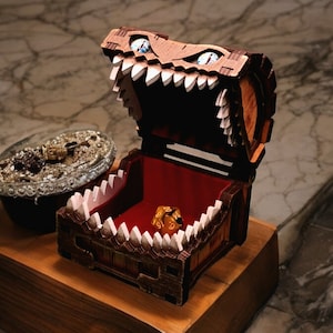 Dungeons and Dragons Gift Classic Mimic Chest Dice Storage Box D&D - Etsy