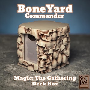 Caja Boneyard Deck – Almacenamiento gótico con forma de calavera para Magic: The Gathering – Capacidad para más de 100 cartas