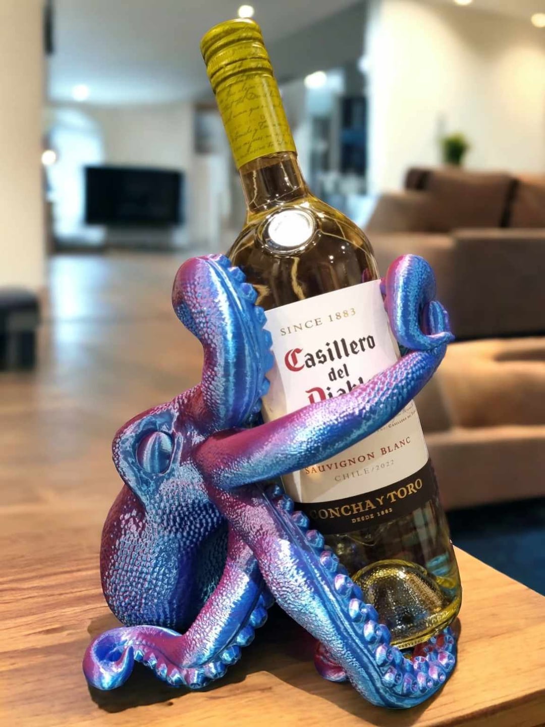 Wine Bottle Holder, Kraken/octopus Bottle Holder, Kitchen Decor