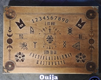 Handmade Cult of the Lamb inspired Ouija Board with Planchette - divination, Paranormal, Cosmic