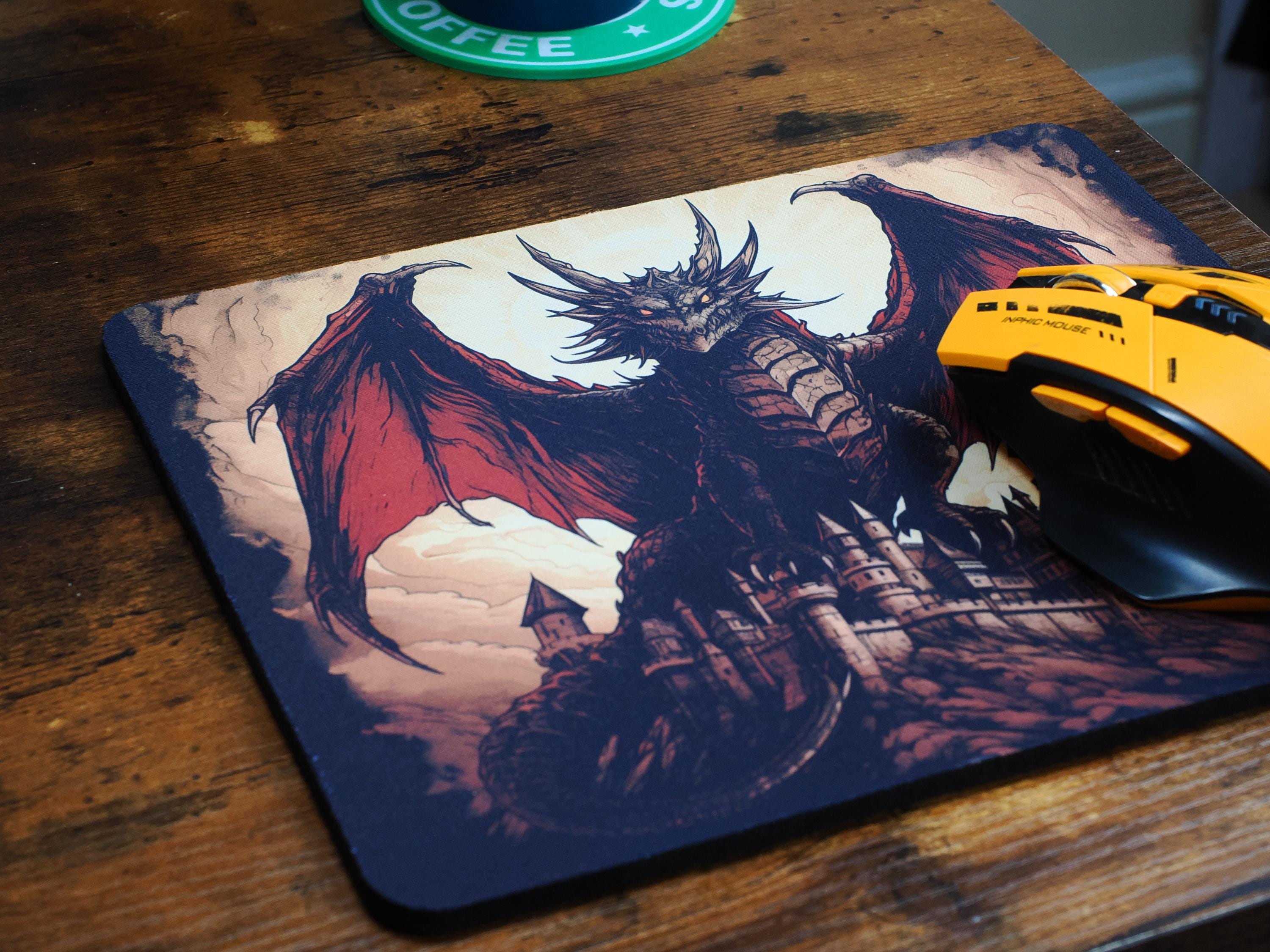 Dragon Mouse Pad: Fantasy Gaming Desk Mat