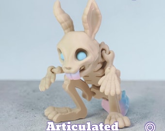 Mascota esqueleto Dead Good, conejo rabioso articulado, características personalizables - Fidget