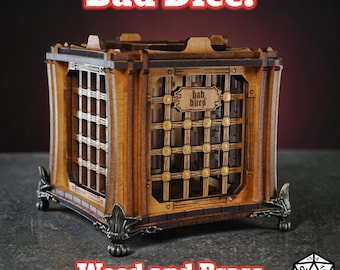 Handgefertigtes Holz Würfelgefängnis: DND RPG Gaming Geschenk