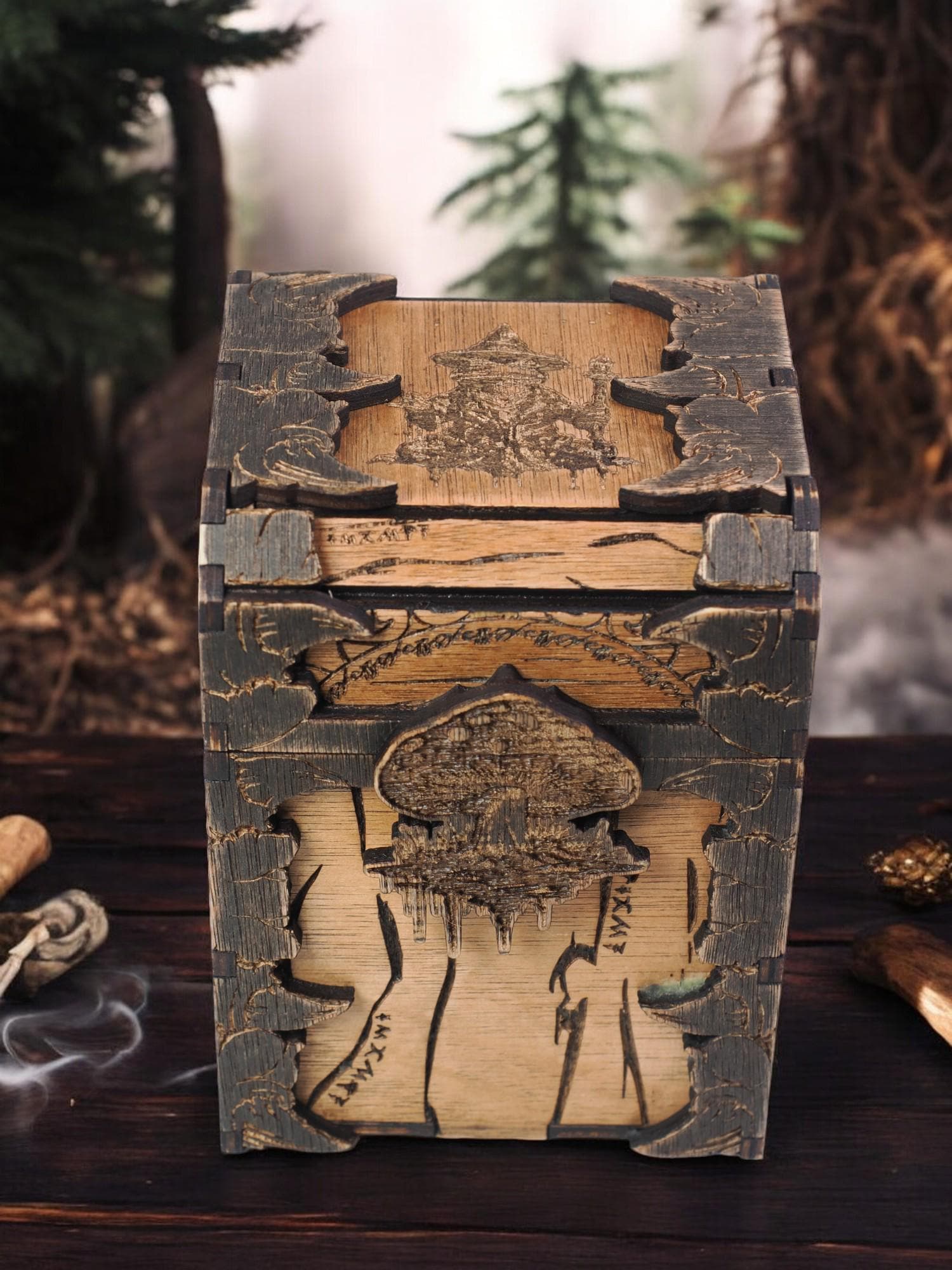 Magic the Gathering Deck Box, Bloomburrow Inspired, Commander