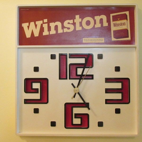 Parete vintage orologio Winston Cigarette-«Grotta uomo dono»
