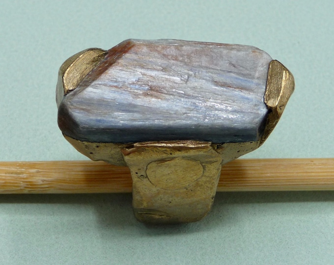 United States. Heavy bronze and stone ring.