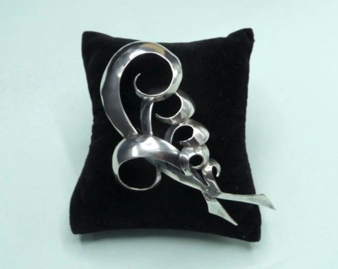 Sweden. Large silver brooch. 1948. Vintage.