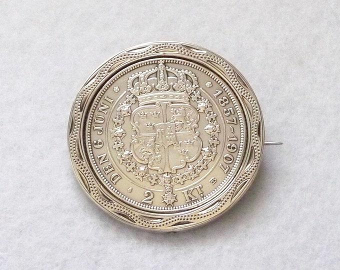 Sweden. Brooch. Silver. 1946.