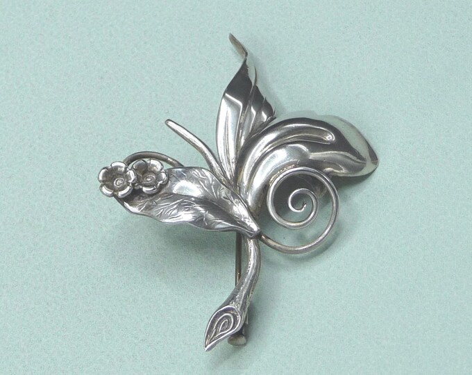 Pinco Förening (Sweden). Silver brooch. 1954. Vintage.