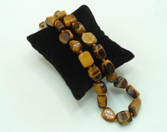 Tiger's eye necklace. Vintage.