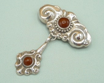 Vintage David Andersen Bronze Enamel Pendant and Chain Norway - Etsy
