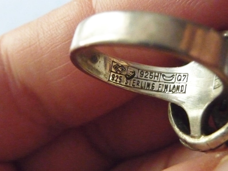 1969 Finland Erik Granit Vintage. Sterling Silver Ring