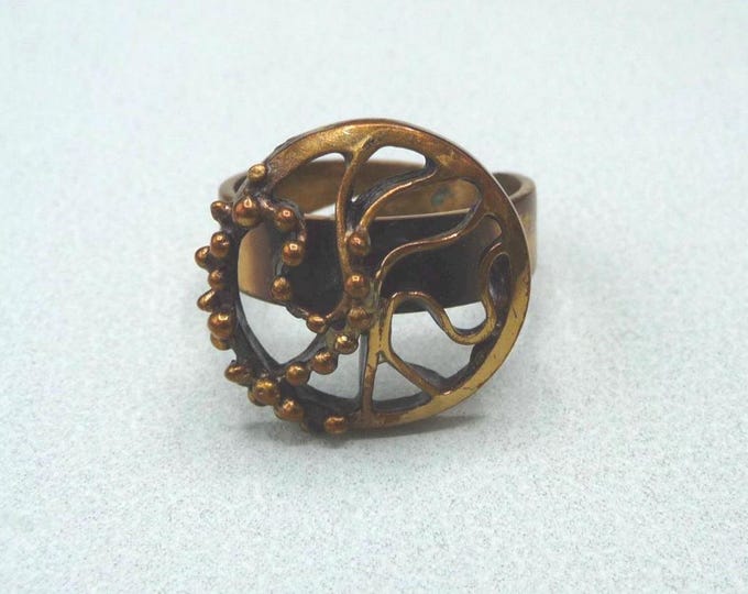 Jorma Valo (Finland). Vintage bronze ring. 1970s.