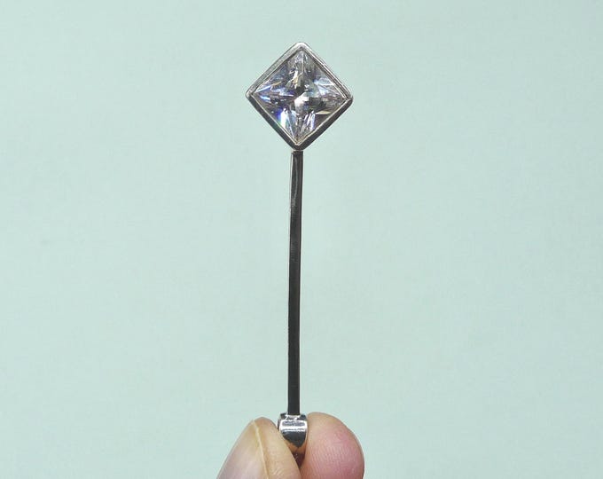 Silver and crystal pendant. Vintage.