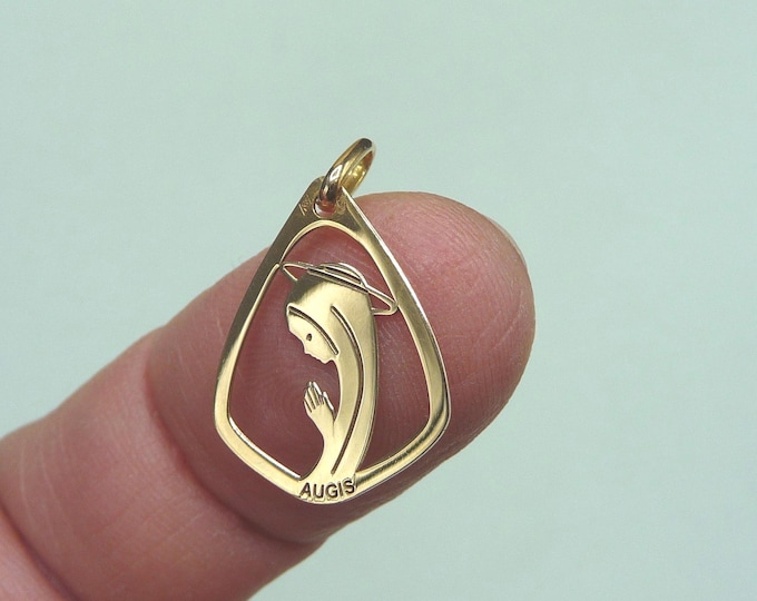 Augis (France). 18-carat gold medal. Vintage.