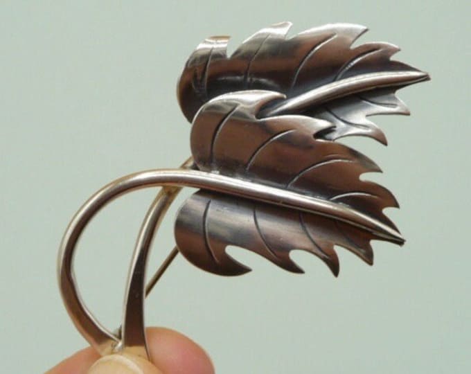 Sweden. Silver brooch. 1951. Vintage.