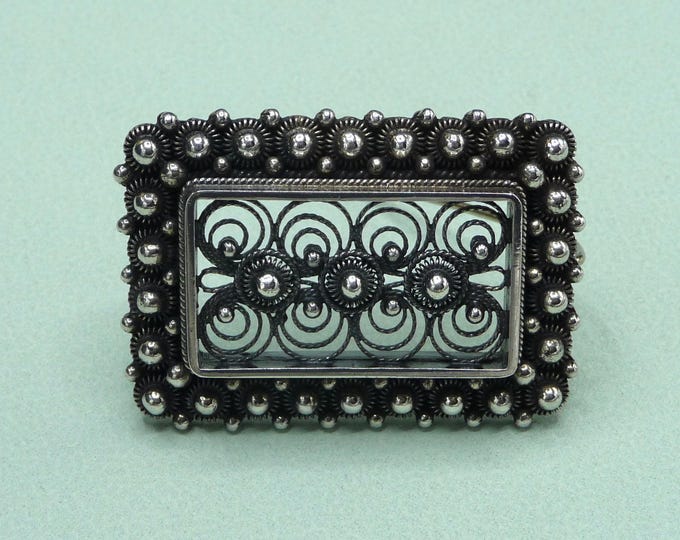 Silver brooch. Vintage.