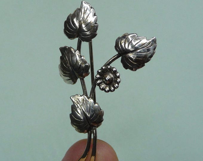 Hermann Siersbol (Denmark). Silver brooch. 1950s. Vintage.