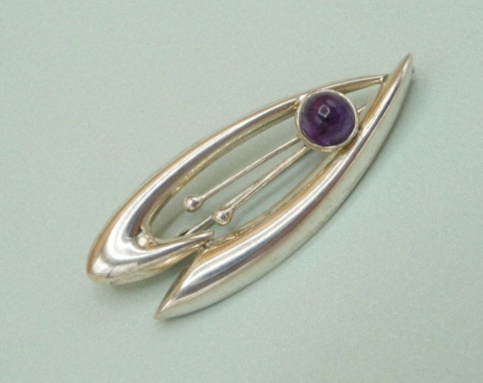 Kultaseppä Salovaara (Finland). Silver brooch. Vintage.